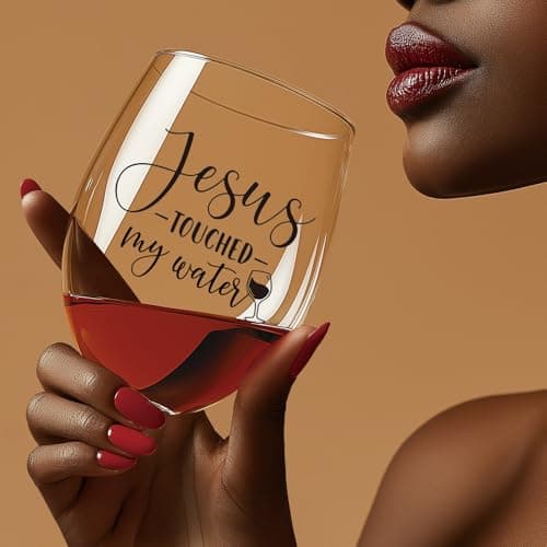LITTLEBIGGER Friendship Gifts for Women – Christmas Wine Glasses – 15 oz Scratch-Resistant Wine Glass, Birthday Gifts for Women, Mom, Sisters, Friends, Gifts for Christians, Christmas gifts