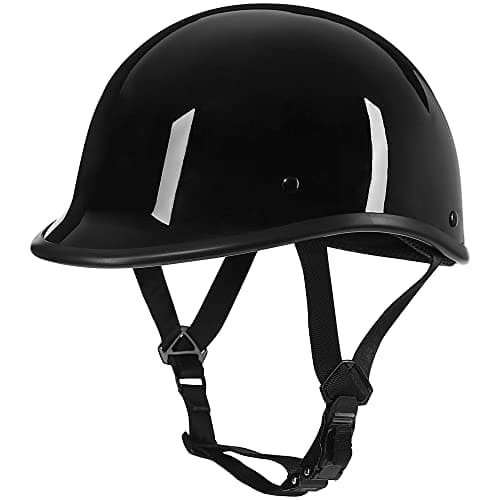 Helmets Half Cap Vintage Shell Open Face Motorcycle Helmet - DOT Approved
