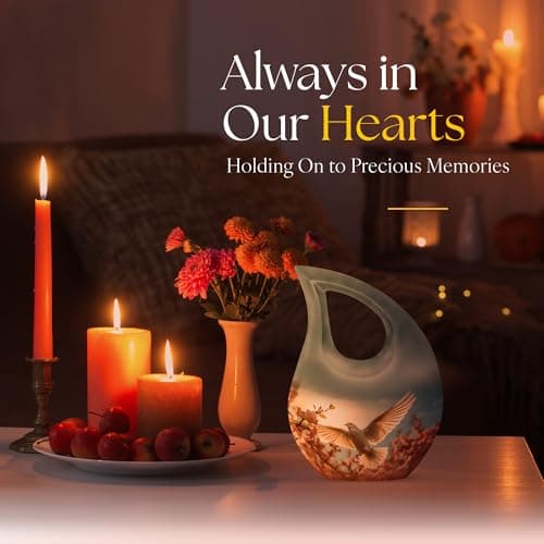 Dove Funeral Tiny Urn for Ashes, Memorial Gifts for Male & Female, Burial for Human Ashes, Tear Drop Cremation Urn for Brother & Sister, 3 Inch Keepsake B0FBWXDBQD