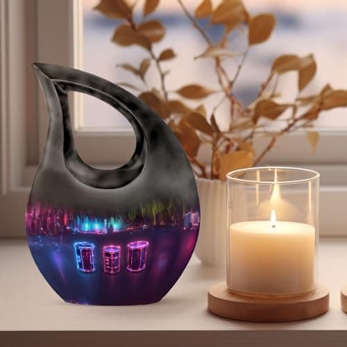 Drum Set Keepsake Funeral Tiny Urn for Ashes Adult Male & Female, Drop Burial Cremation Urns for Human Cremains, Memorials & Funerary Ash Holders, Memorial Gifts for Loved Ones, 3 Inch B0FFZF7VRH