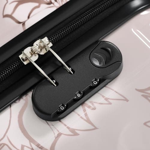 Merax 5 Piece Luggage set of printing hard shell suitcases with Double Spinner Wheels Suitcase with Lock 8" 14" 20" 24" 28"