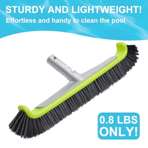 Sepetrel 17.5" Pool Brush Head for Cleaning Walls,Heavy Duty Inground/Above Ground Swimming Pool Scrub Brushes with Premium Strong Bristle & Reinforced Aluminium Back