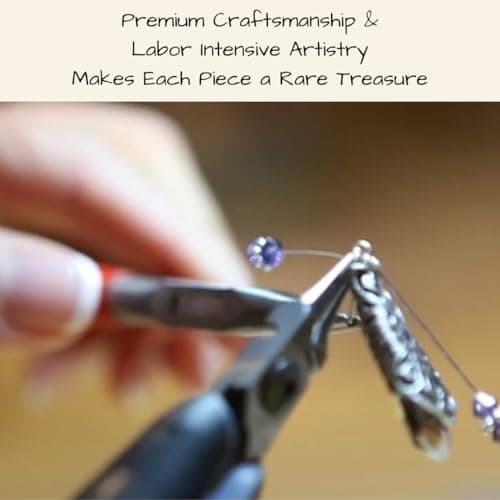 HisJewelsCreations Antique Inspired Vintage Victorian Dangle Drop Earrings for Women - Colored Austrian Crystal Leverback Earrings - Jewelry Gift for Her