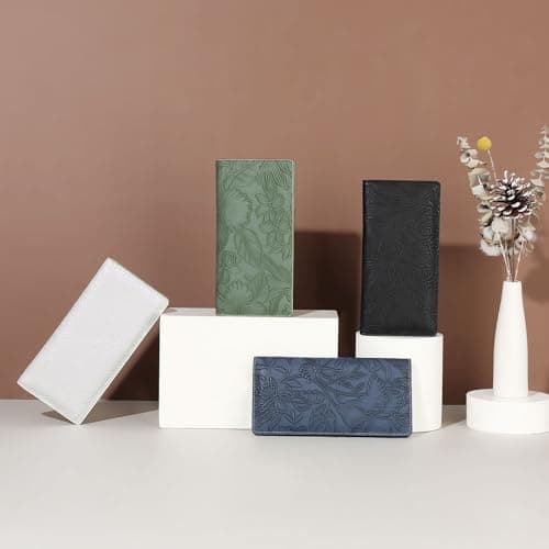 FALAN MULE Ultra Slim Thin Wallet for Women Bifold Leather RFID Blocking Designer Credit Card Holder