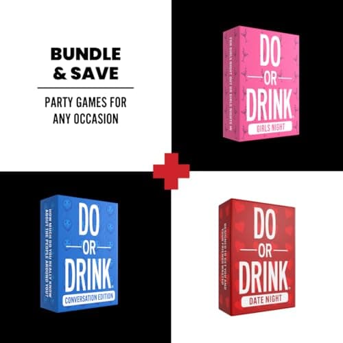 Do or Drink Drinking Card Games for Adults - Fun Adult Games for Game Night & Parties - 21st Birthday Gift & Bachelorette Party Games with 350 Cards & 175 Challenges That Will Get You Drinking