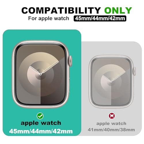 T-ENGINE Rugged Watch band Compatible with Apple Watch Series 9 Band for 45mm 44mm 42mm SE 9/8/7/6/5/4/3 for Men (45mm/44mm/42mm, Black)