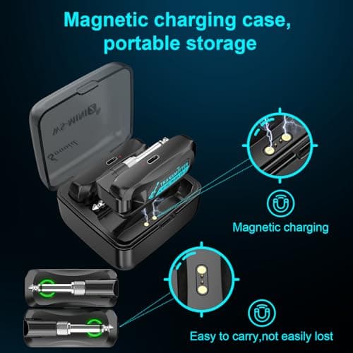 Sovvid Wireless Guitar System 2.4 GHz with Magnetic Charging Case Wireless Guitar Transmitter Receiver for Guitar Bass Electric Instruments