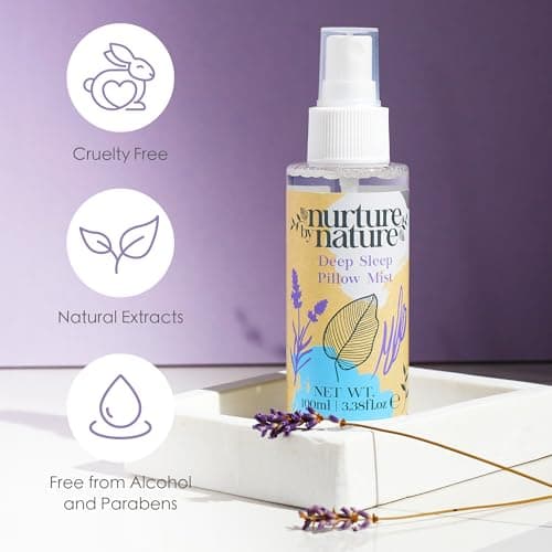 NURTURE BY NATURE Relax & Calm Christmas Gift Basket – Spa Gifts for Women with Bath Bomb, Hand Cream, Lavender Pillow Mist & Scented Candle - Vegan - Stocking Stuffers, Holiday Gifts, Gifts for Mom