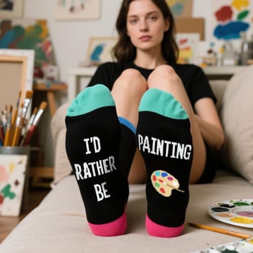 GOLIN Women Funny Crew Socks, Novelty Casual Socks Holiday Gifts Giving B0D1MQ2K3M