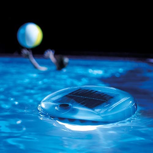 Intex 28690E Solar Powered LED Floating Light with Auto On and Auto Off, Color Changing and Static White Mode Swimming Pool Party Lights