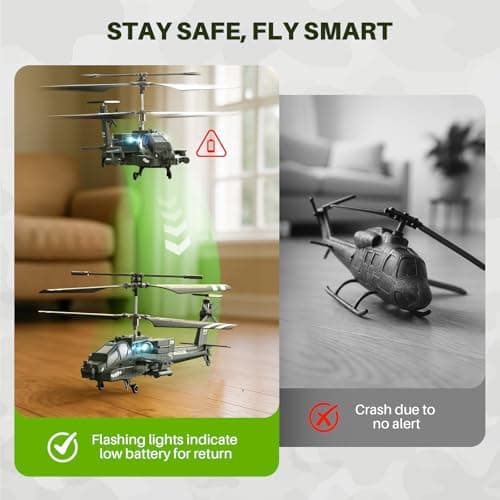 SYMA RC Helicopters, S51H Remote Control Helicopter 2.4GHz Military Army Toys for Boys Girls Kids with Altitude Hold, One Key Take Off/Landing, LED Light, Low Battery Reminder