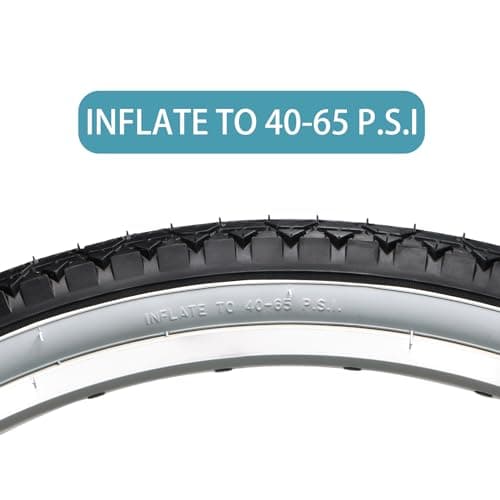 Hycline 26x2.125 Cruiser Bike Tires Set: 2-Pack 26-inch Premium Butyl Rubber High-Performance Folding Replacement Bicycle Tires for Beach Cruiser and Urban Commuting Bicycle