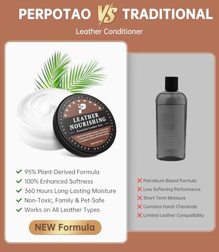 Leather Conditioner - 2 Pack, All-In-One Leather Care Treatment for Couch, Sofa & Furniture, Restores Softness & Shine, Safe for Shoes, Boots, Purses, Car Interior & Leather Seats, Family & Pet Safe