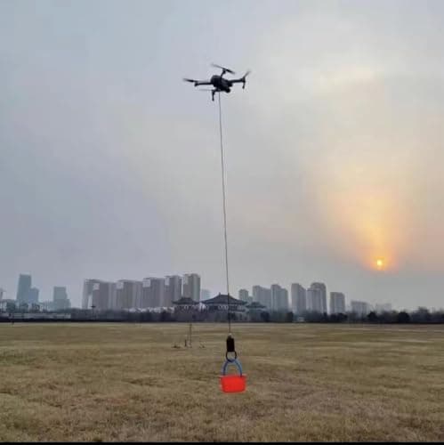 Drone remote control intelligent mechanical claw/hook air releaser pick-up device fishing cast bait fixed-point drop device for DJI drone (We don't sell drones)