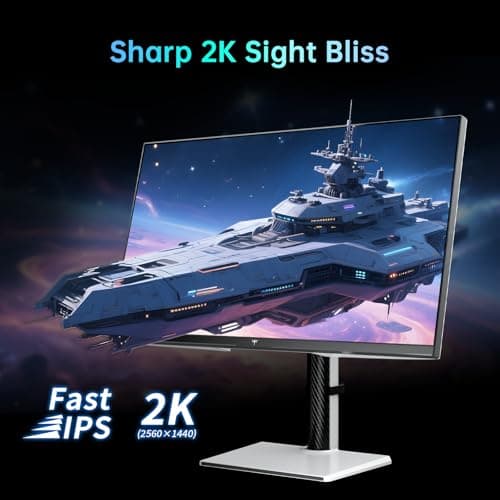 KTC Mini LED Monitor 27 Inch | Gaming Monitor | 2K@180Hz QHD (2560x1440P) | VESA Display HDR1400 | 1ms | FreeSync/G-Sync | 148% sRGB HDMIx2, DPx1 Vertical and Wall Mounting Support White(Renewed)