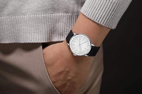 Boyarca Vintage Mechanical Watch with Domed Glass Watch Mirror and 40mm case, Casual and Minimalist Manual Winding Mechanical Wrist Watch for Men and Women