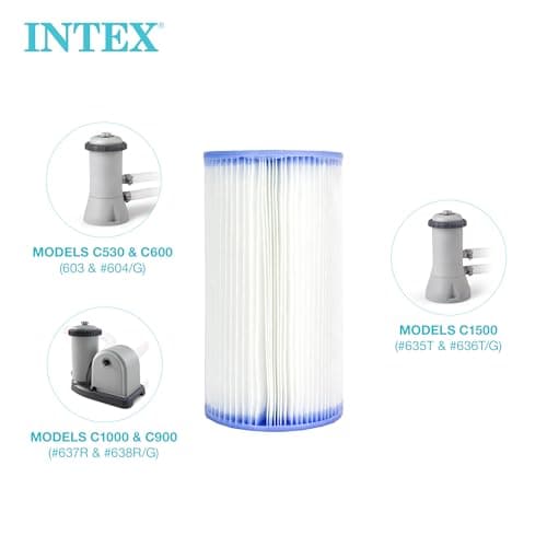 (Pack of 6) Intex 29000E/59900E Easy Set Pool Replacement Type A or C Filter Cartridge