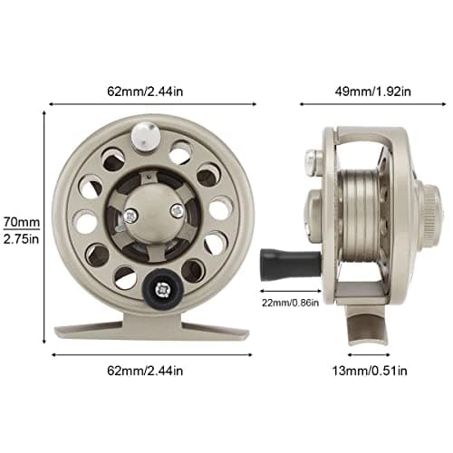 OriGlam Fly Fishing Reel Fishing Wheel, Fly Ice Fishing Reel Spinning Fishing Reels, Powerful Lightweight Spinning Reels for Freshwater Saltwater