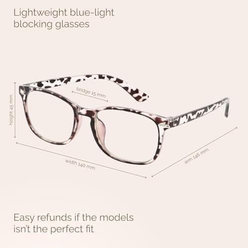 MIGSIR 6 Pack Blue Light Blocking Glasses for Women Men – Stylish Computer & Gaming Glasses, Fashion Square Frame Eyewear