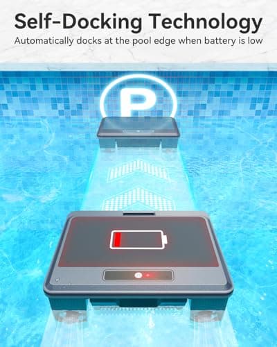 2026 Upgraded F1T Solar Powered Robotic Pool Skimmer Surface Cleaner with APP Support Dual Charging Options Smart Obstacle Avoidance 24/7 Continuous Cleaning Ideal for Above Ground Pool Gray
