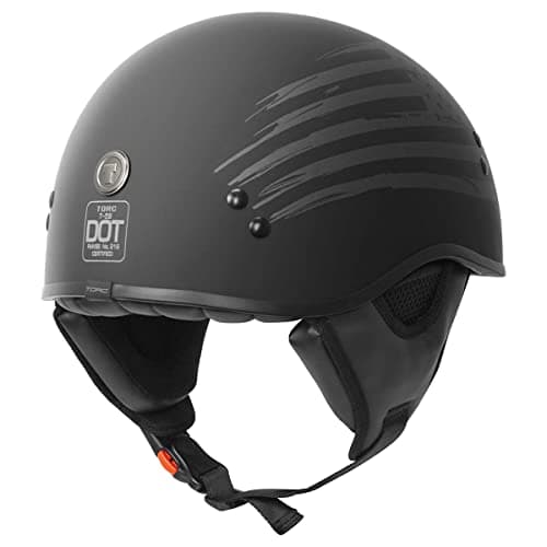 TORC T59/ Sundowner Motorcycle Half Helmet with Magnetic Buckle DOT Approved