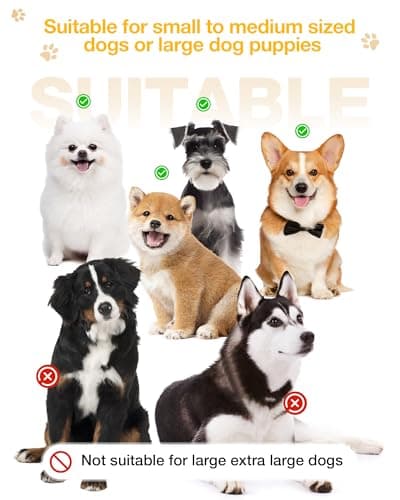 Winter Dog Boots & Paw Protectors: Outdoor Anti-Slip Dog Snow Shoes, Dog Booties Provide Warmth to Dogs Paws from Ice and Snow, Rubber Sole PU Leather Faux Fleece-Lined, Dark Brown Dog Shoes Size 7