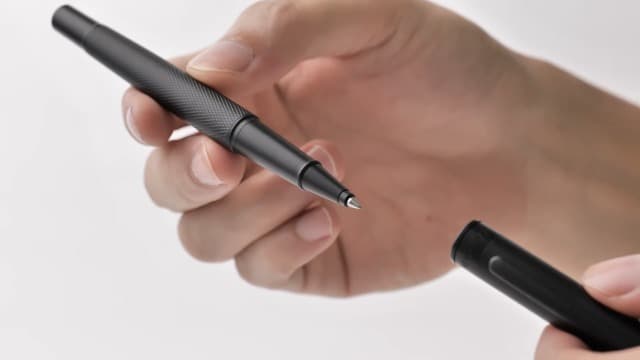 Matte Black Forest Rollerball Pen, Luxury Pen with Schmidt Black Ink Refill, Fancy Pen Gift Set for Men & Women, Business Signature, Executive, Office, Nice Fancy Designer Pens