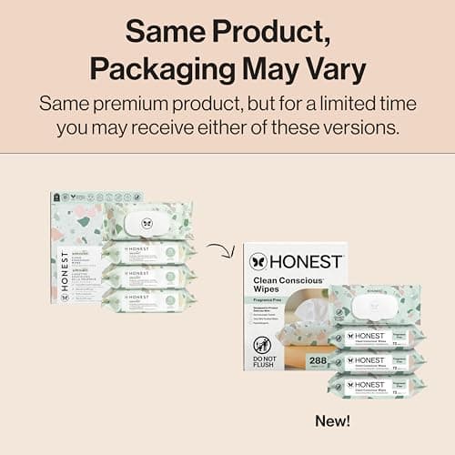 The Honest Company Hypoallergenic Multi-Use Baby Wipes for Sensitive Skin, Geo Mood, 288 Count