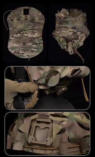 Tactical Fast Helmet PJ BJ MH Breathable Mesh Camo Tactical Helmet CoverTactical Gear Fast Helmet Cover in Size M/L