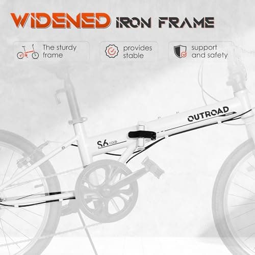 20 inch Folding Bike, Foldable Bicycle for Adults with 7 Speed Derailleur, Lightweight Collapsible Bicycle for City Commuting, Fold Up Bike Men Women Teenagers