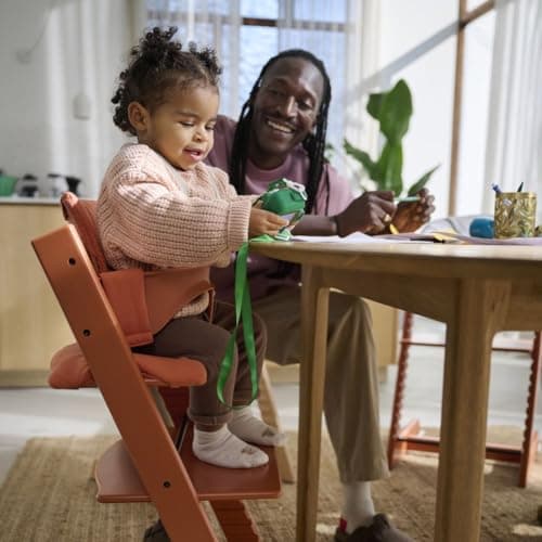 Stokke Tripp Trapp High Chair 2, Black - Includes Chair + Baby Set with Removable Harness for Children 6-36 Months - Adjustable, Ergonomic & Easy to Clean