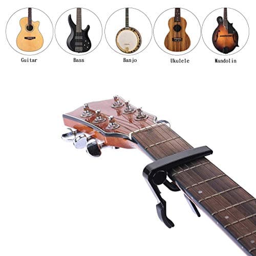Classical Guitar Strings Nylon Black 3 Full Sets with Tuner, 3 in 1 Restringing Tool, Capo, Cleaning Cloth