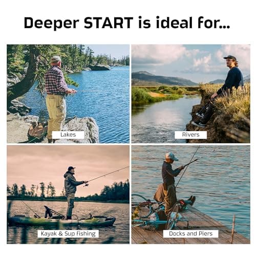 Deeper Start Fish Finder - Portable and Depth Finder for Recreational Fishing from Dock, Shore, Bank or Kayak | Castable Deeper Smart Sonar with Free User Friendly App
