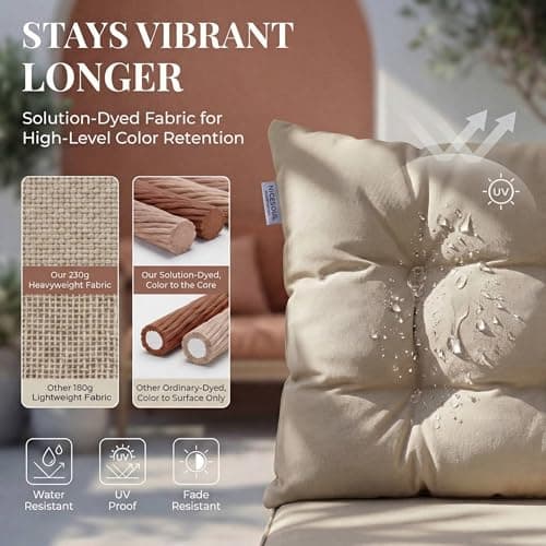 NICESOUL Hanging Egg Chair with Stand Indoor Outdoor, Comfy Patio Rattan Swing Hammock Chairs with Cushion, 350lbs Capacity Egg Shaped Chair for Lawn Backyard Balcony Bedroom, Birthday Gift, Beige
