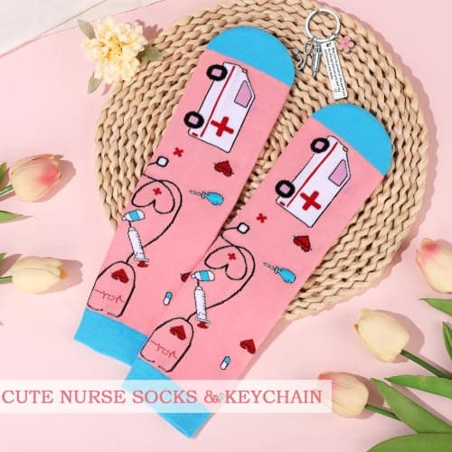 Nurses Week Gifts Birthday Gift for Nurses Gifts, Nursing Student with Canvas Bag Socks Affirmations Cards 16 Oz Can Glass DOGMEM Nurse Gifts Nurse Appreciation Gift Set for Women B0CY2C791K