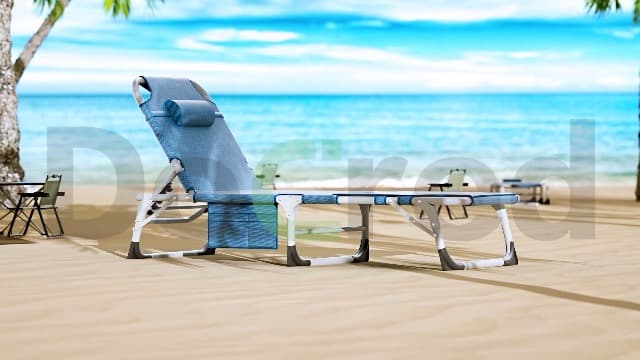 DoCred Heavy Duty XXL Tanning Chair with Face Hole&Mat, Oversized 5-Position Folding Chaise Lounge Chairs for Outside, Portable Beach Lounge Chair for Outdoor Sunbathing Beach Pool Lawn Camping