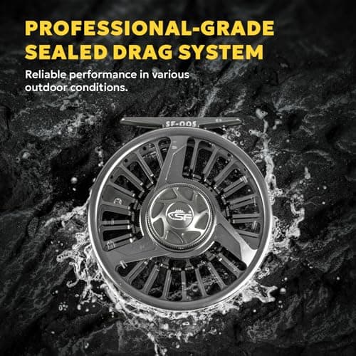 SF Premium SF005 Fly Fishing Reel Aircraft-Grade Aluminum 3/4/5, 5/6/7, 7/8/9 WT Dust-Proof Sealed Drag Free Reel Case Perfect for Trout & Bass