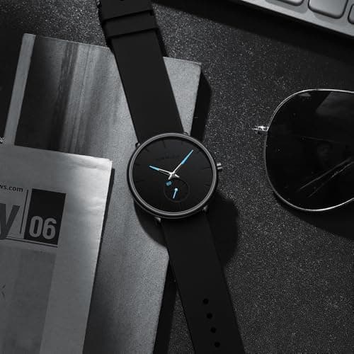 CRRJU Men’s Women Watch Casual Stylish Waterproof Quartz Unisex Wristwatches, Ultra Thin Watches for Men Women, Colorful Silicone Band