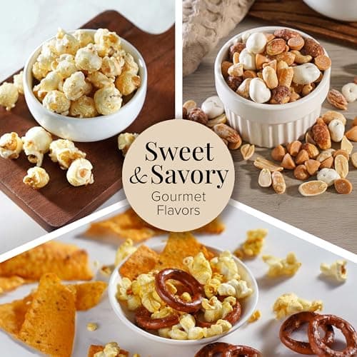 Broadway Basketeers Birthday Gift Basket Tower – Snack Boxes with Gourmet Cookies, Chocolates & Popcorn – Happy Birthday Gifts for Women, Mom, Sister, Friends & Coworkers