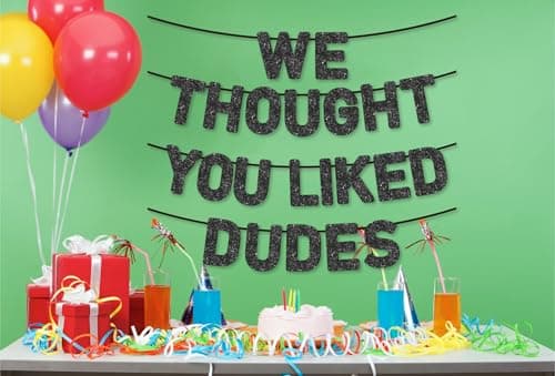 Pre-Strung Funny Bachelor Party Banner - Bachelor Party Decorations/Accessories/Gifts/Favors,Black Glitter