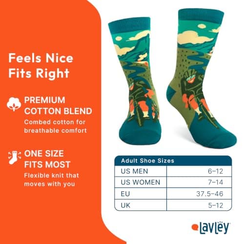 Premium Cotton Blend, Super Soft, Durable, Cycling Gift for Men and Women, Funny Novelty Socks, Bicycle Lovers Lavley Bike Socks Funny Gifts for Cyclists and Bicycle Lovers Men and Women B0C5PLB5V7