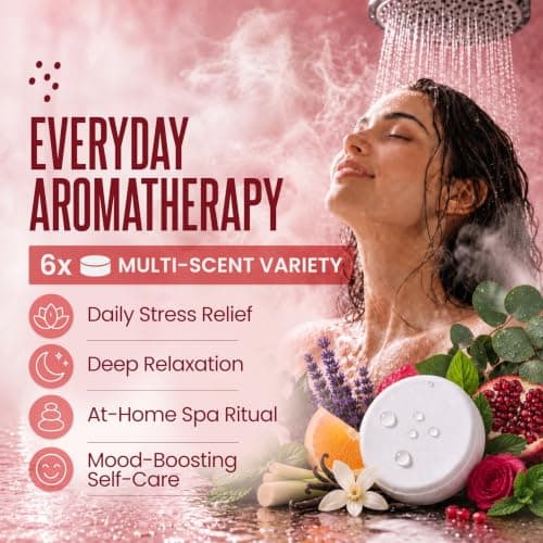 Cleverfy Shower Steamers Aromatherapy for Women and Men – Self-Care Shower Bombs for Stress Relief and Relaxation – 6 Tablets