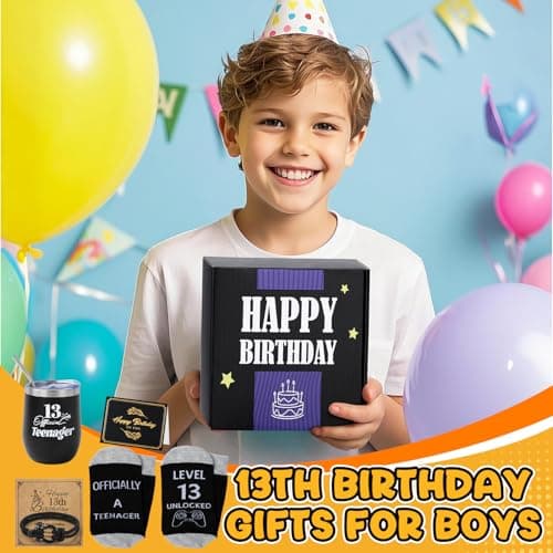 13 Year Old Boy Birthday Gift Ideas, Unique Funny Birthday Gift Set for 13th Teenage Boys, Thirteen Year Old Gifts ideas for Boys Son Grandson Nephew Friend
