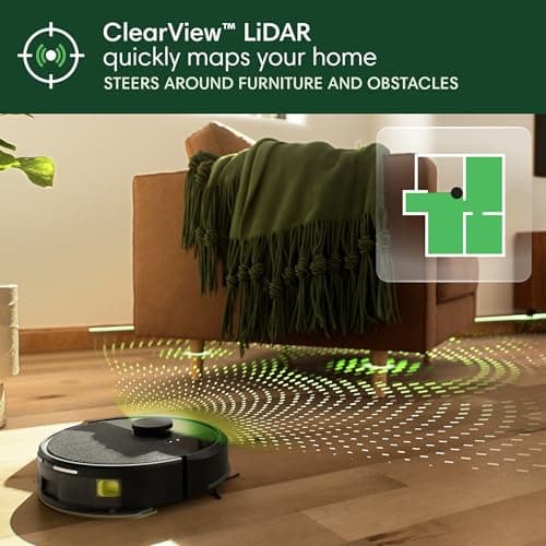 iRobot Roomba 105 Combo Robot Vacuum & Mop - Easy to use, Intense Power-Lifting Suction, LiDAR Navigation, Multiple Cleaning Modes, Avoids Mopping Carpets, Self-Charging