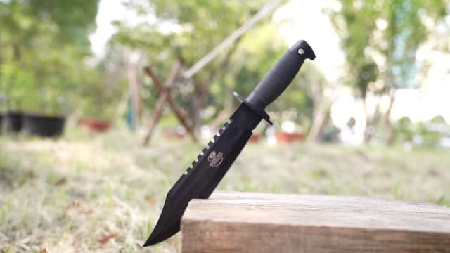 Mossy Oak Survival Hunting Knife with Sheath, 15-inch Fixed Blade Tactical Bowie Knife with Sharpener & Fire Starter for Camping, Outdoor, Bushcraft