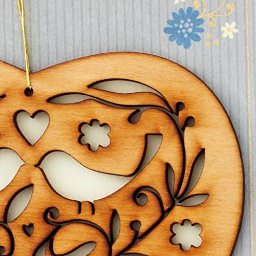 Hallmark Wedding Card (Removable Keepsake Wooden Heart Ornament)