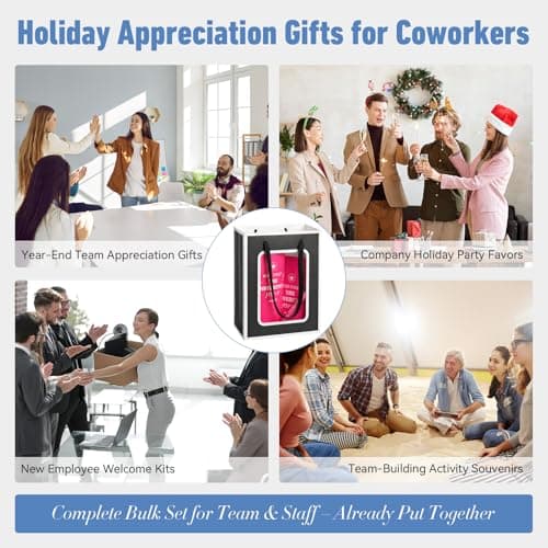 6 Set/36 Pcs Teacher Employee Appreciation Gifts Bulk - 20 Oz Insulated Tumblers, Steel Straw & Cleaner, Gift Bag, Inspirational Notebook, Motivational Pen - Thank You Gift for Coworker, Nurses B0GVYGNVQM