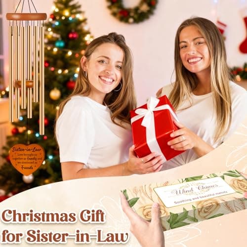 Sister in Law Gifts, Best Sister in Law Christmas Funny Gift - Wind Chimes, Birthday, Mothers Day, Wedding, Engagement, Thanksgiving Gifts