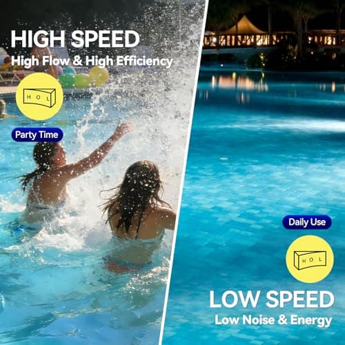 AQUASTRONG In/Above Ground Pool Pump Pure Copper Motor Energy Efficient High Flow Powerful Self Primming Swimming Pool Pumps with Filter Basket, Grey