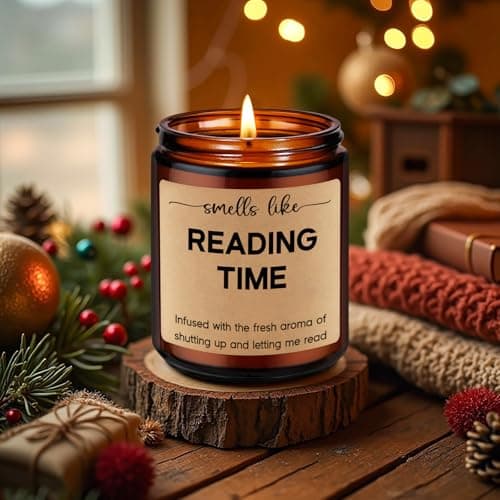 GSPY Reading Candle, Book Lovers Gifts, Readers, Bookish Present - Reading Accessories, Cute Reader Present - Funny Christmas, Birthday Gifts for Book Lovers Women, Bookworm, Librarian, Men, Booklover